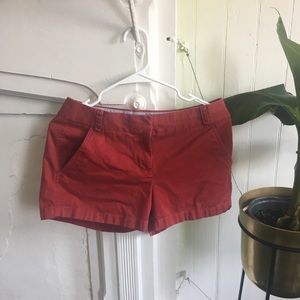J Crew brick red chino shorts